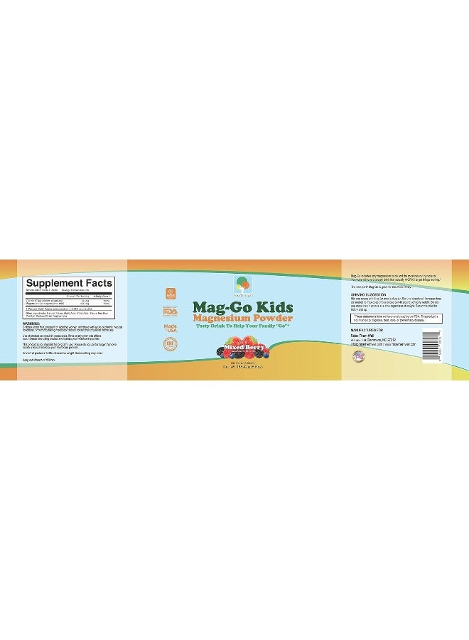 Raise Them Well Kids Constipation Relief (Mixed Berry) | Kid Safe Magnesium Constipation Relief | 90 Servings per Tub - Image 2